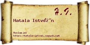 Hatala István névjegykártya